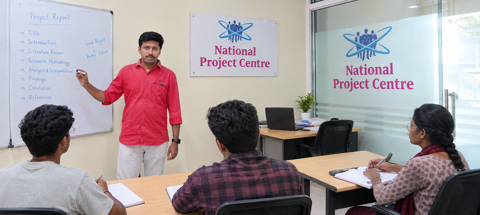 Students learning in a National Project Centre classroom